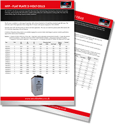 SEC HFP Flate Plate 2 Volt Cell Battery Leaflet