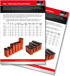 SEC HXC Pure Lead (TTPL) Battery Leaflet