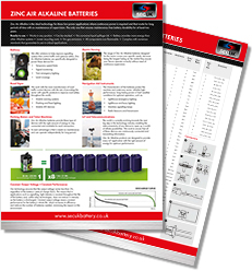 SEC Zinc Air Alkaline Battery Leaflet